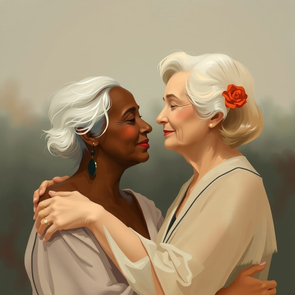 Abstract Romanticism: Sweet Love Between Women