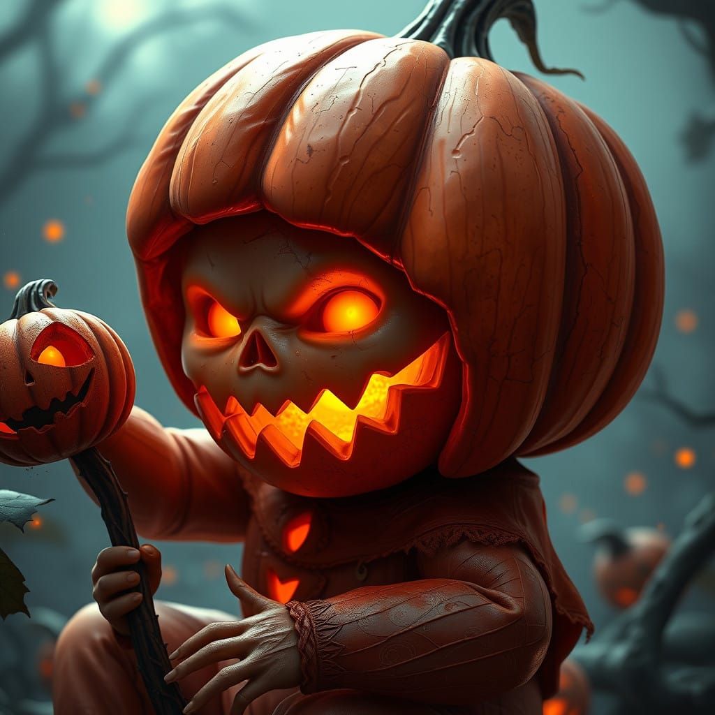 Autumnal Fantasy Jack-o-lantern Tot