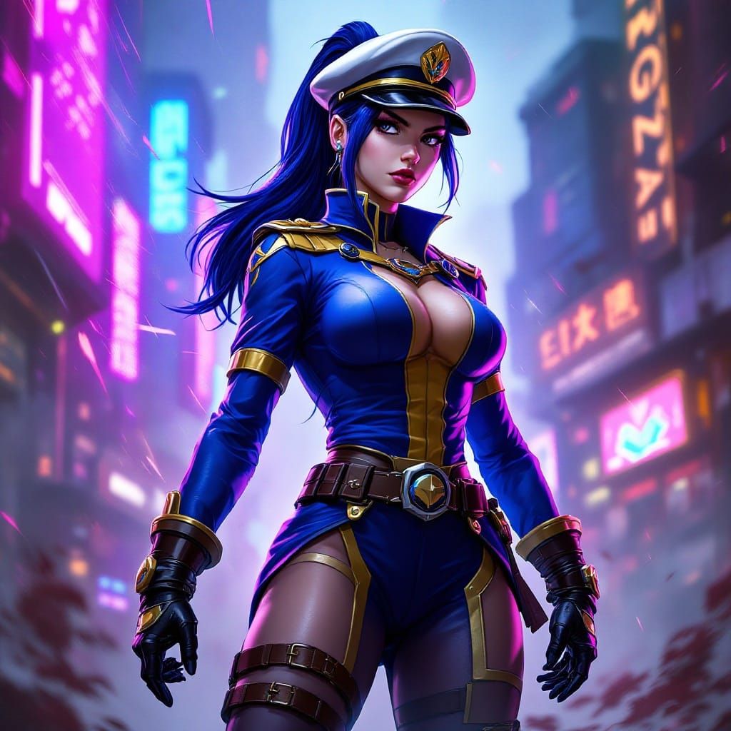 Caitlyn Arcane Commander Portrait in Animation Realism