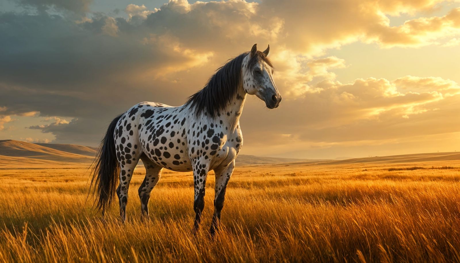 Majestic Appaloosa Horse on the Prairie