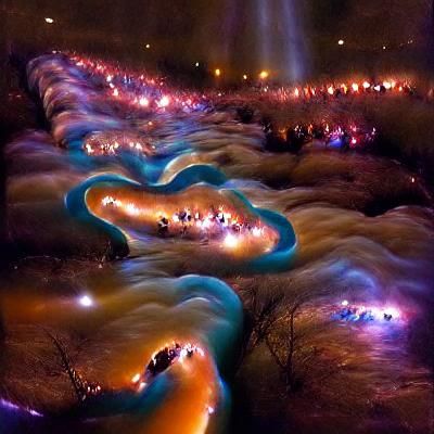 Glowing Souls Form a Giant River