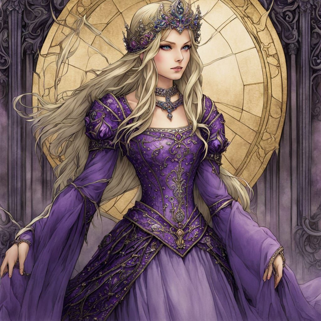 Elegant Medieval Princess in Regal Attire