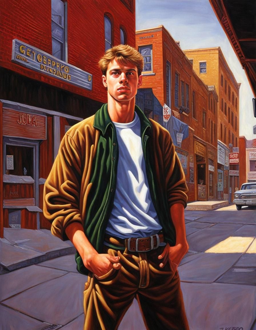 Portrait of a Young Man in Comic Book Style