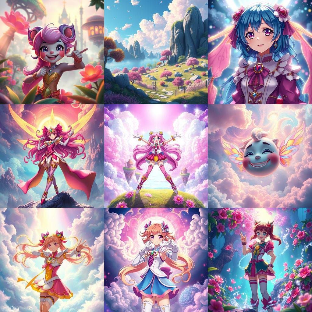 Ethereal Fantasy Realm in Vibrant Deep Colors