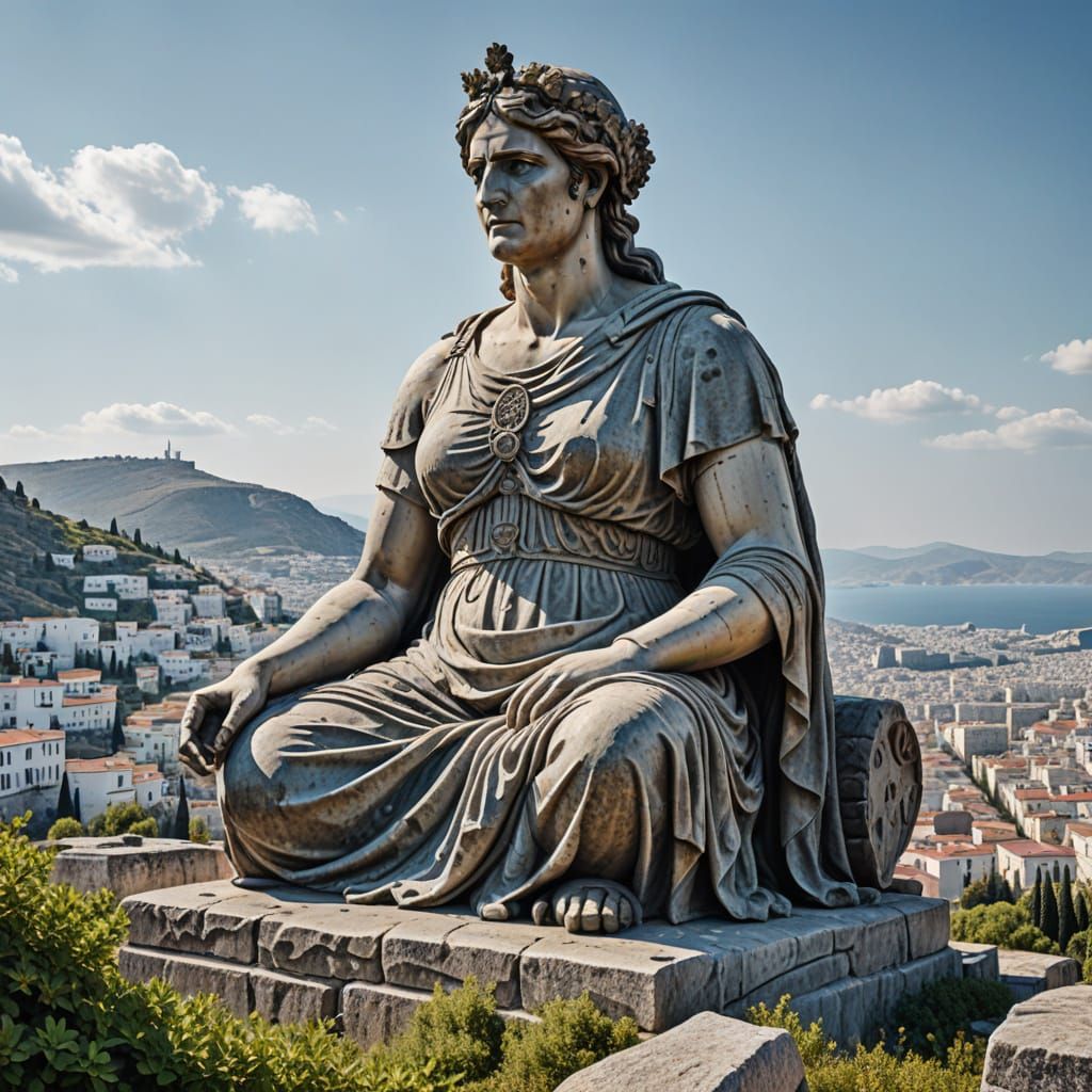 Colossal Greek Statue of Rhodes HDR