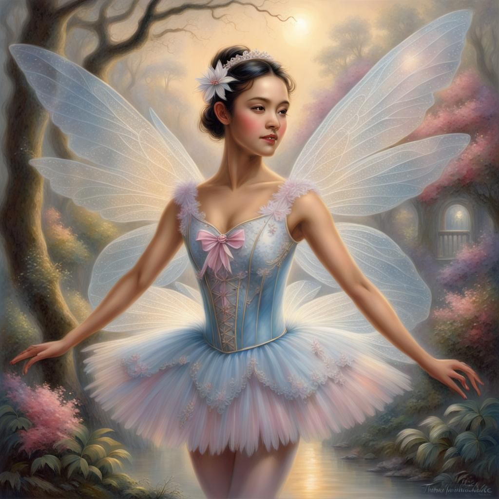 Filipina Fairy in Traditional Ballet Tutu, Ethereal