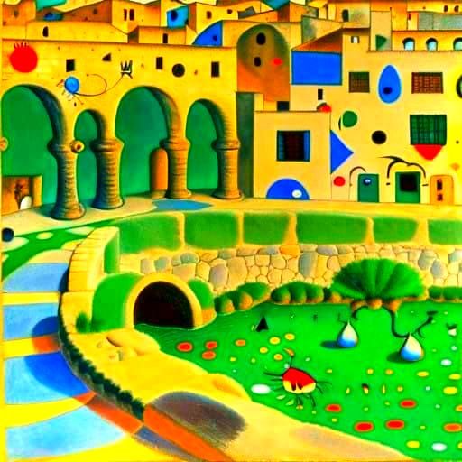 Surrealist Masterpiece in Vibrant Colors