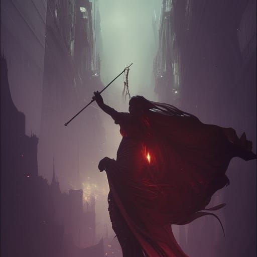 Dark Fantasy Portrait with Volumetric Lighting