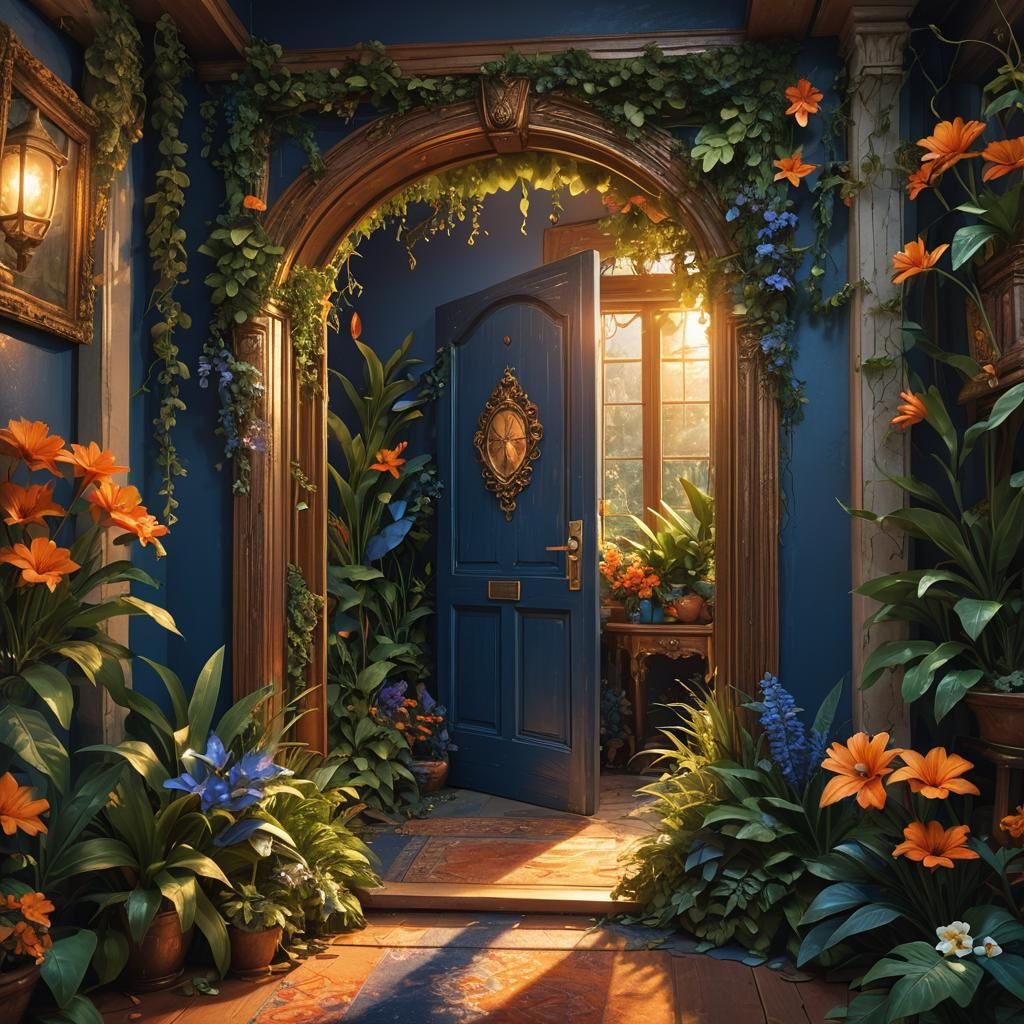 Paradise Doorway: Fantasy Art in Unreal Engine 5 Style