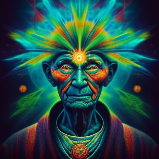 Spiritual Grandmothers Fly into Void: Abstract Art