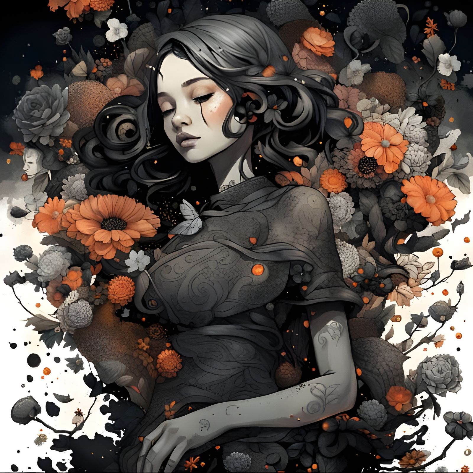 AI Generated Charcoal Drawing