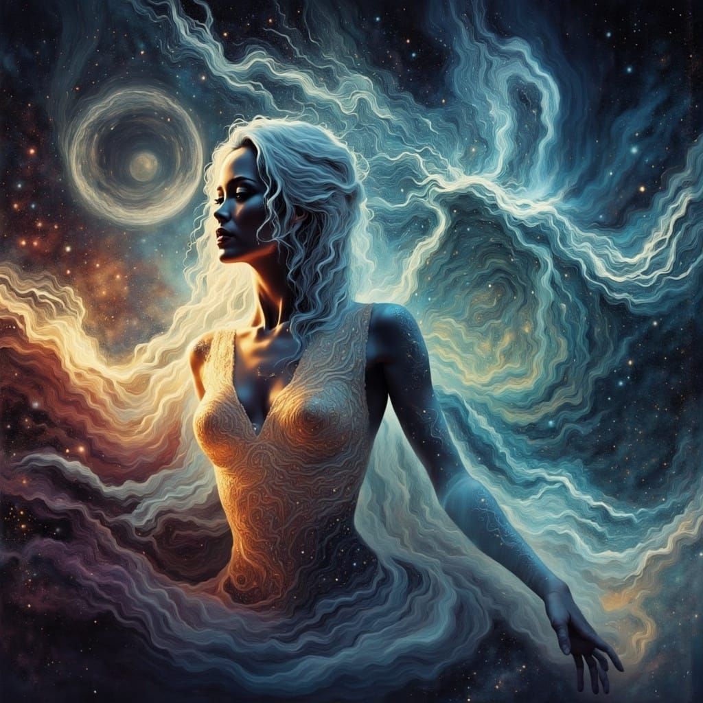 Ethereal Otherworldly Art With Ghostly Figures