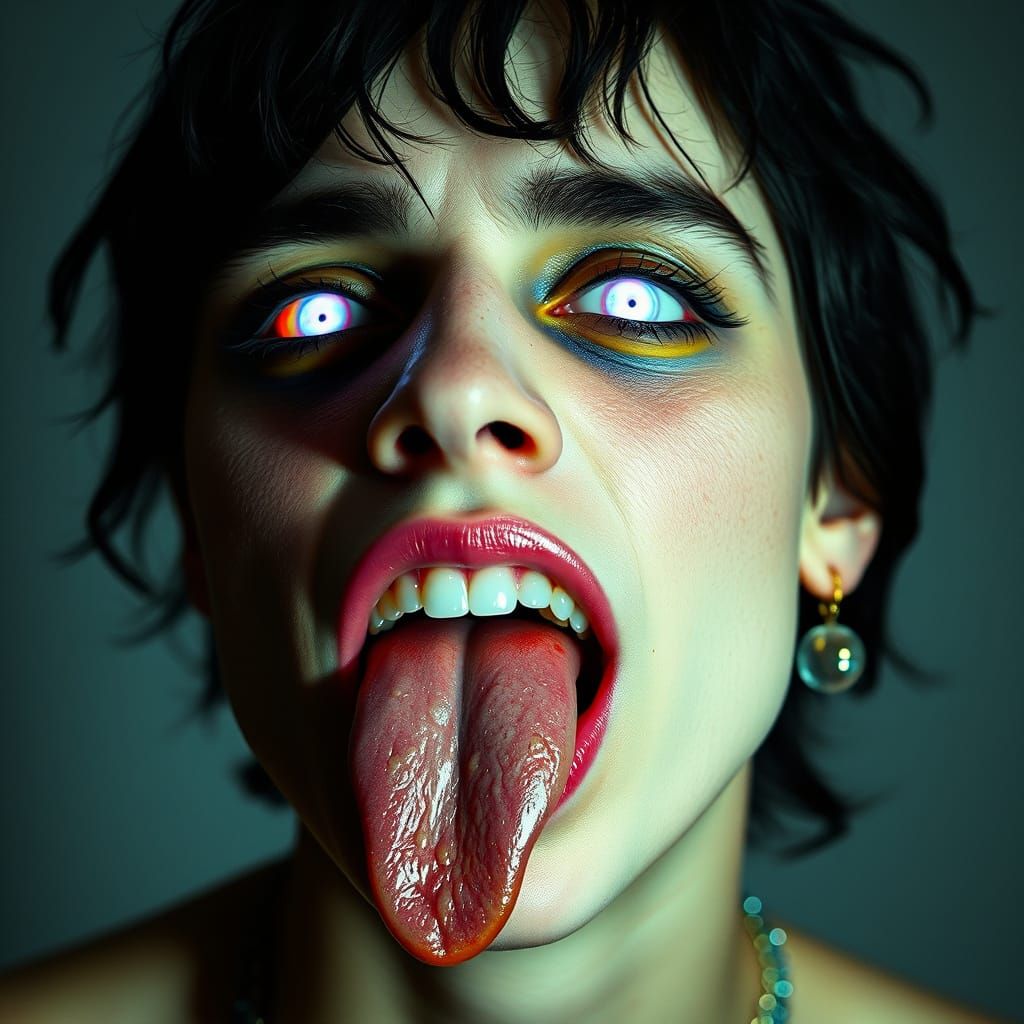 Gothic Avantgarde Portrait in Glowing Colors