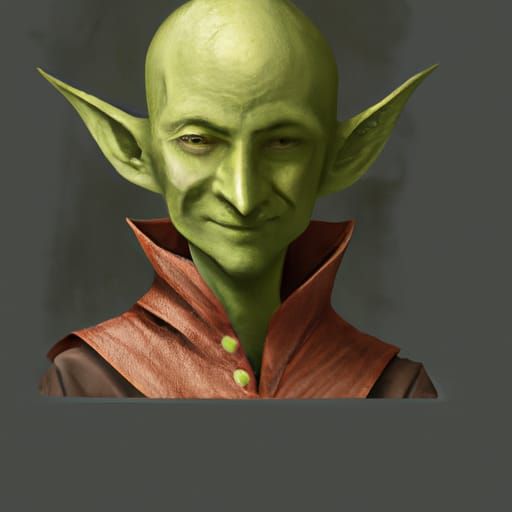Green Goblin Inspector: Hyperdetailed Fantasy Portrait