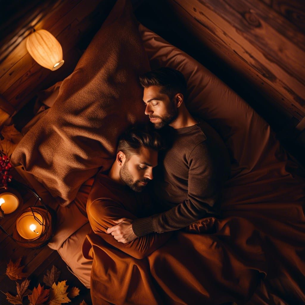 Cozy Midnight Cuddle in Autumn Cottage