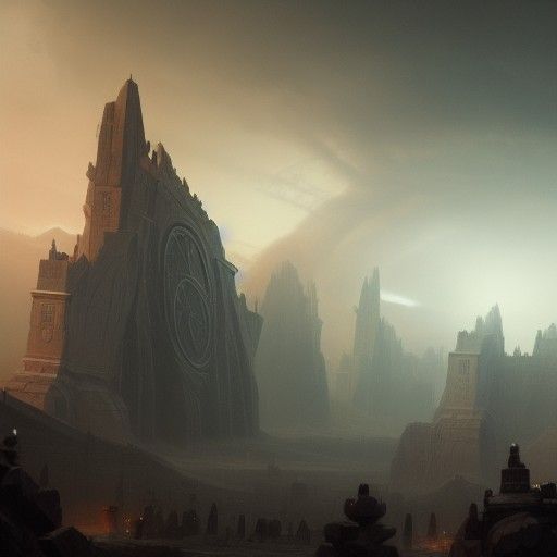Stargate Dark Fantasy Concept Art in 8k