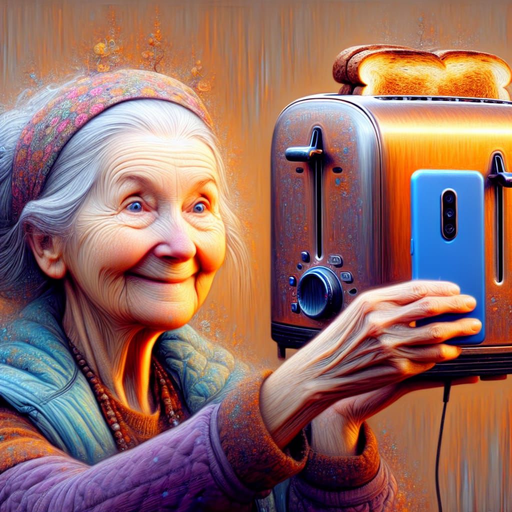 Grandmother's Toaster Selfie: A Matte Painting