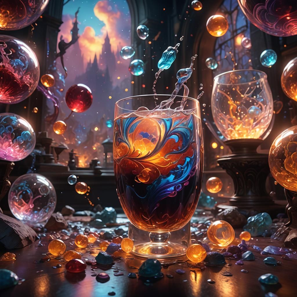 Ethereal Glass: A Matte Painting of Mystery