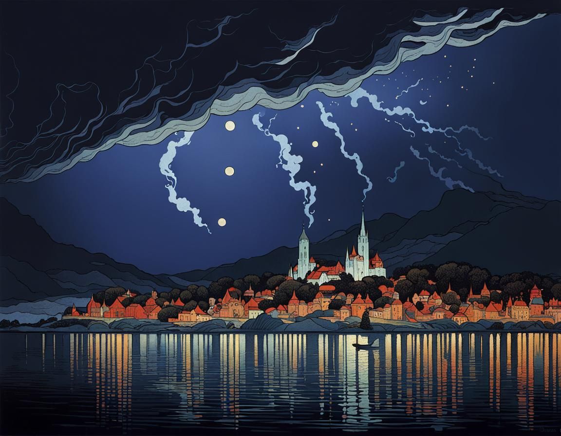 Elegant Art Nouveau Illustration in Grasset Style