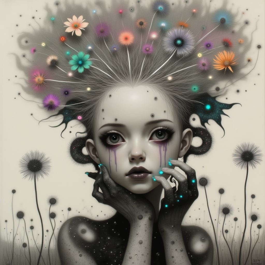 Biomechanical Beauty in a Dreamlike Landscape