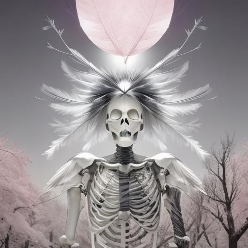 Dreamscape Bird: A Surreal Photogram Composition