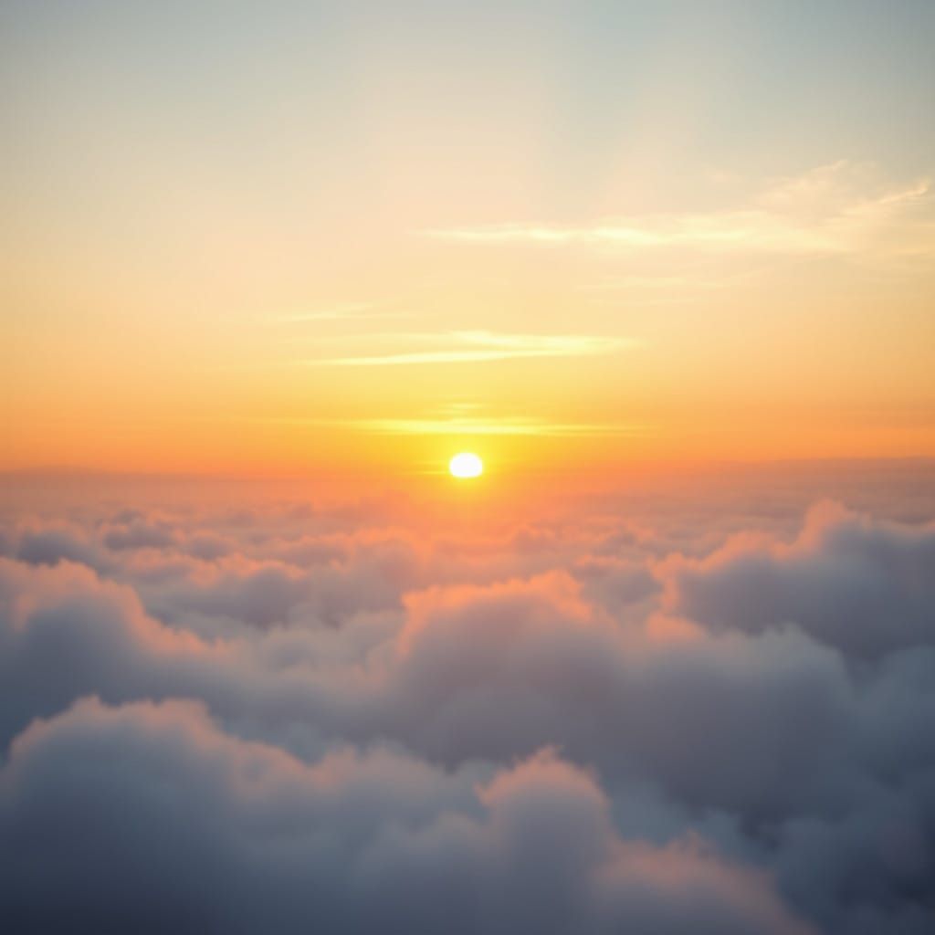 Divine Sunset Radiates Heavenly Light