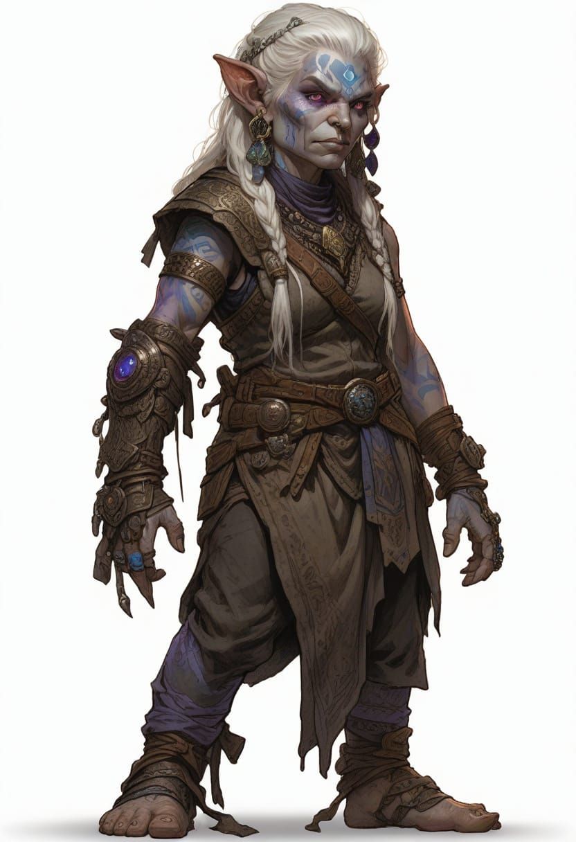 Pale Dwarf Engineer in Babylonian Style