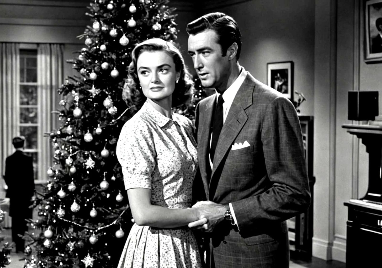 James Stewart and Donna Reed in a Timeless Black and White C...