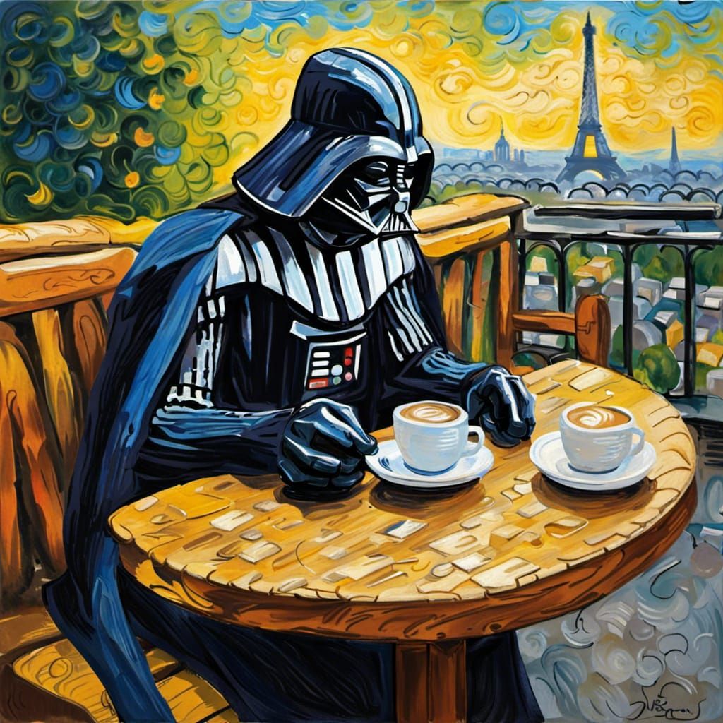 Darth Vader and Van Gogh Meet for Coffee