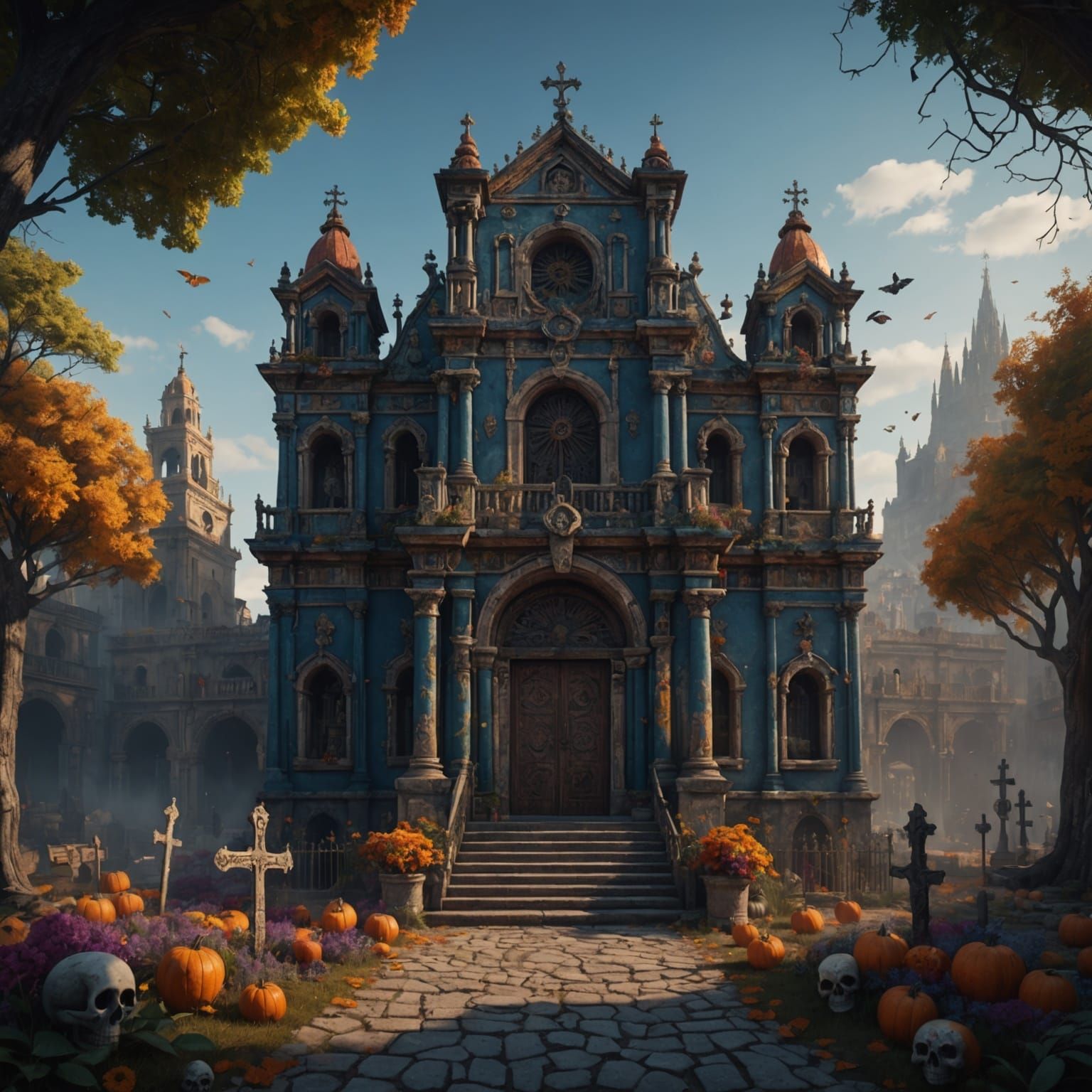 Day of the Dead: Detailed Matte Painting