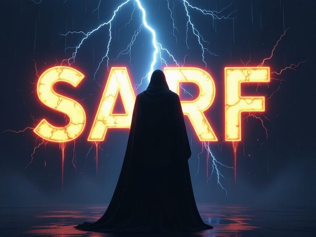 SARF Design with Lightning Effect on Black
