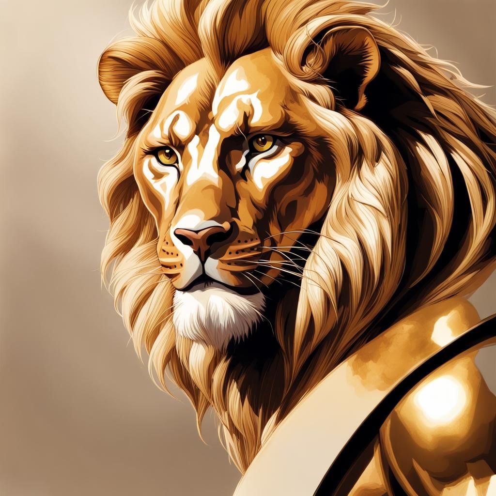 Fiery Gaze: A Portrait of Strength and Mystery