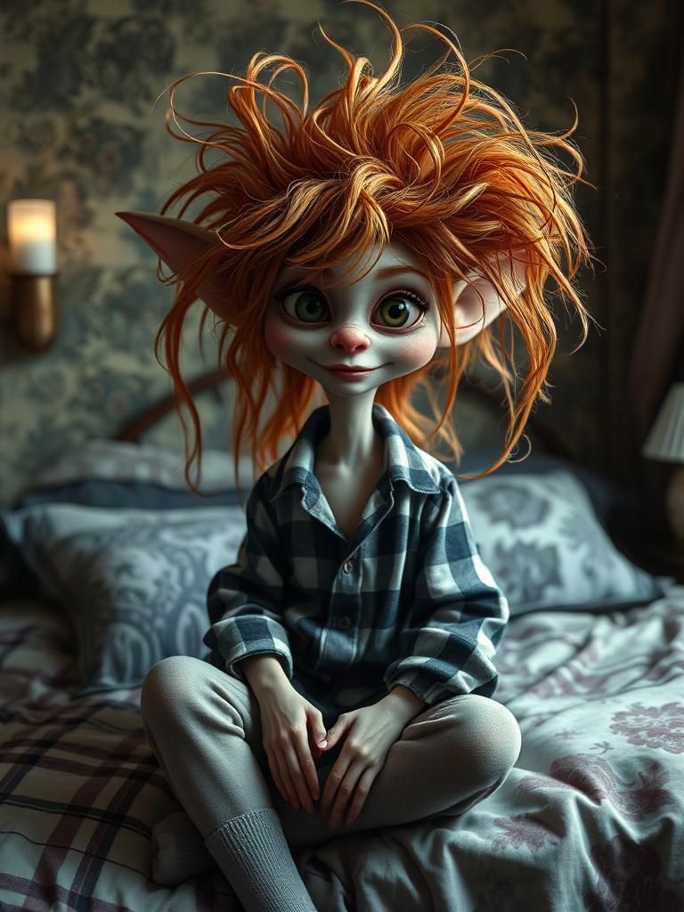 Sassy Fairy Goblin with Bed Hair