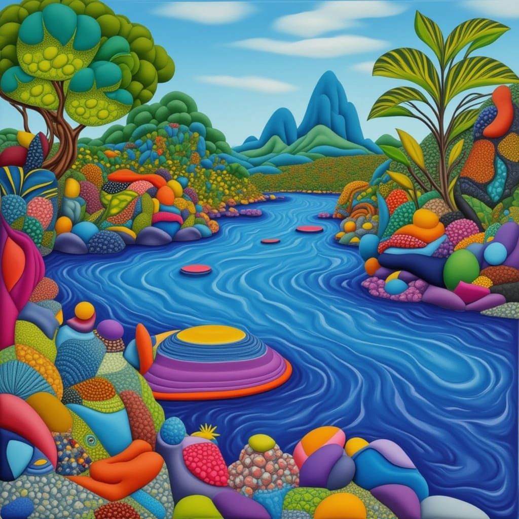 Quirky Quilt: Abstract Rockpool Design