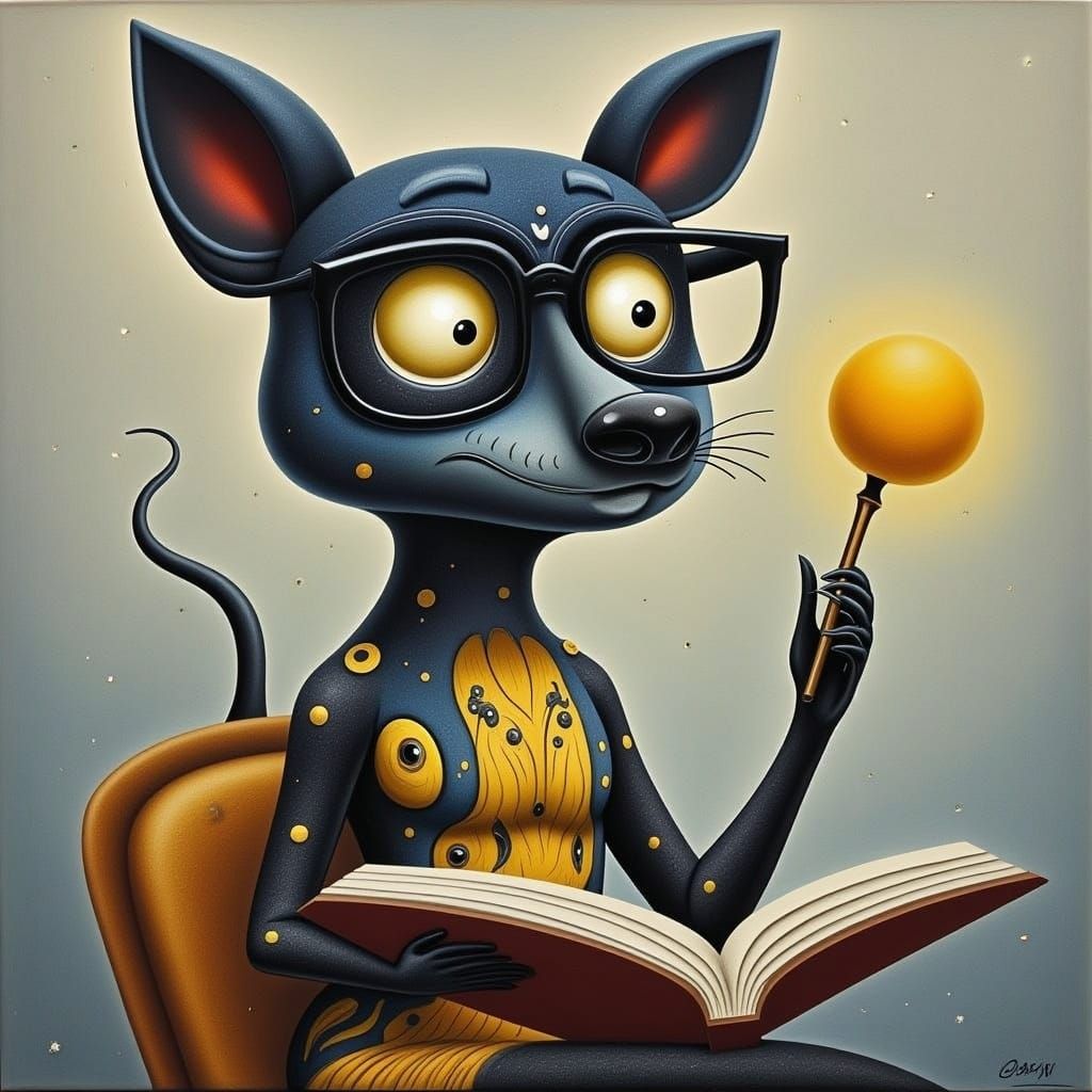 Hyena Reader in Psychedelic Triad Colors