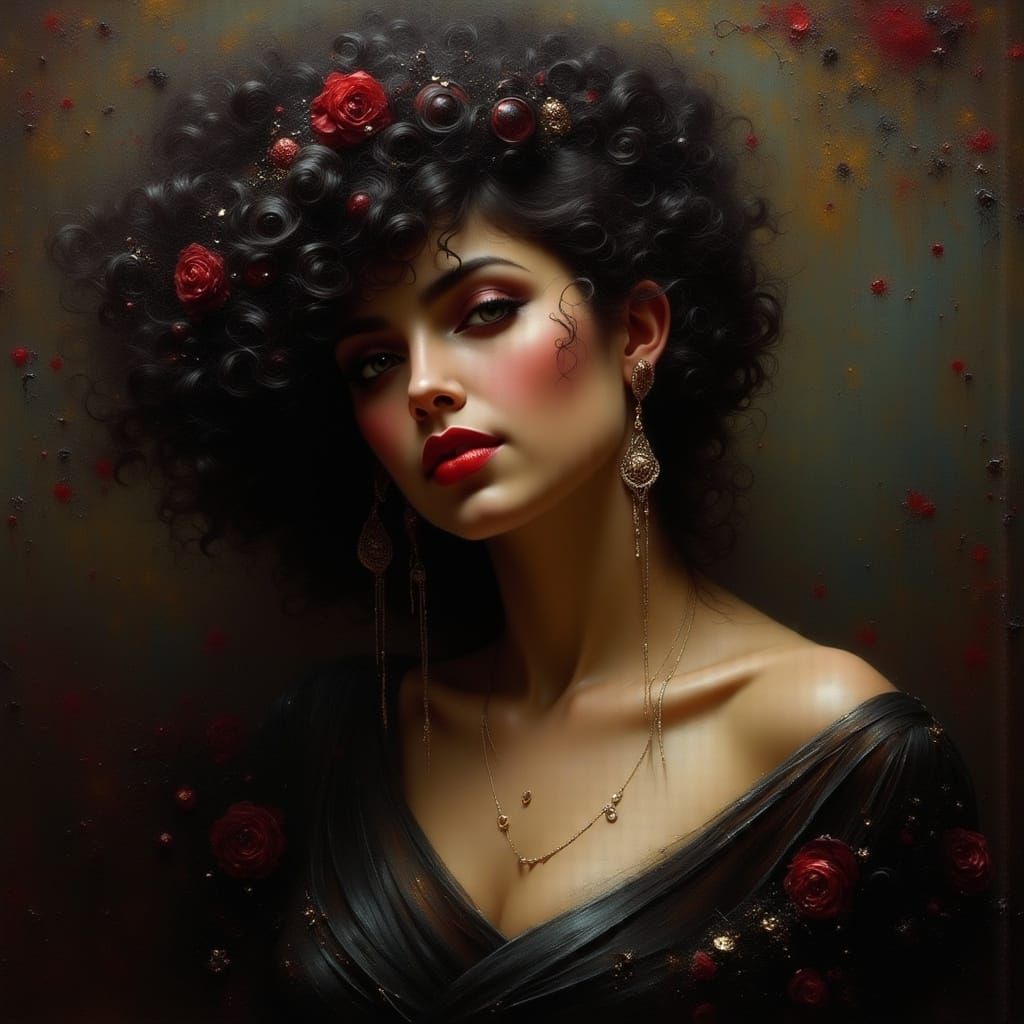 Beautiful Latina Portrait in Moody Lighting