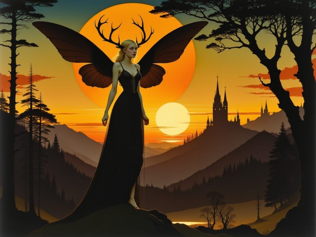 Ethereal Femme Fatale in Cyberpunk Noir