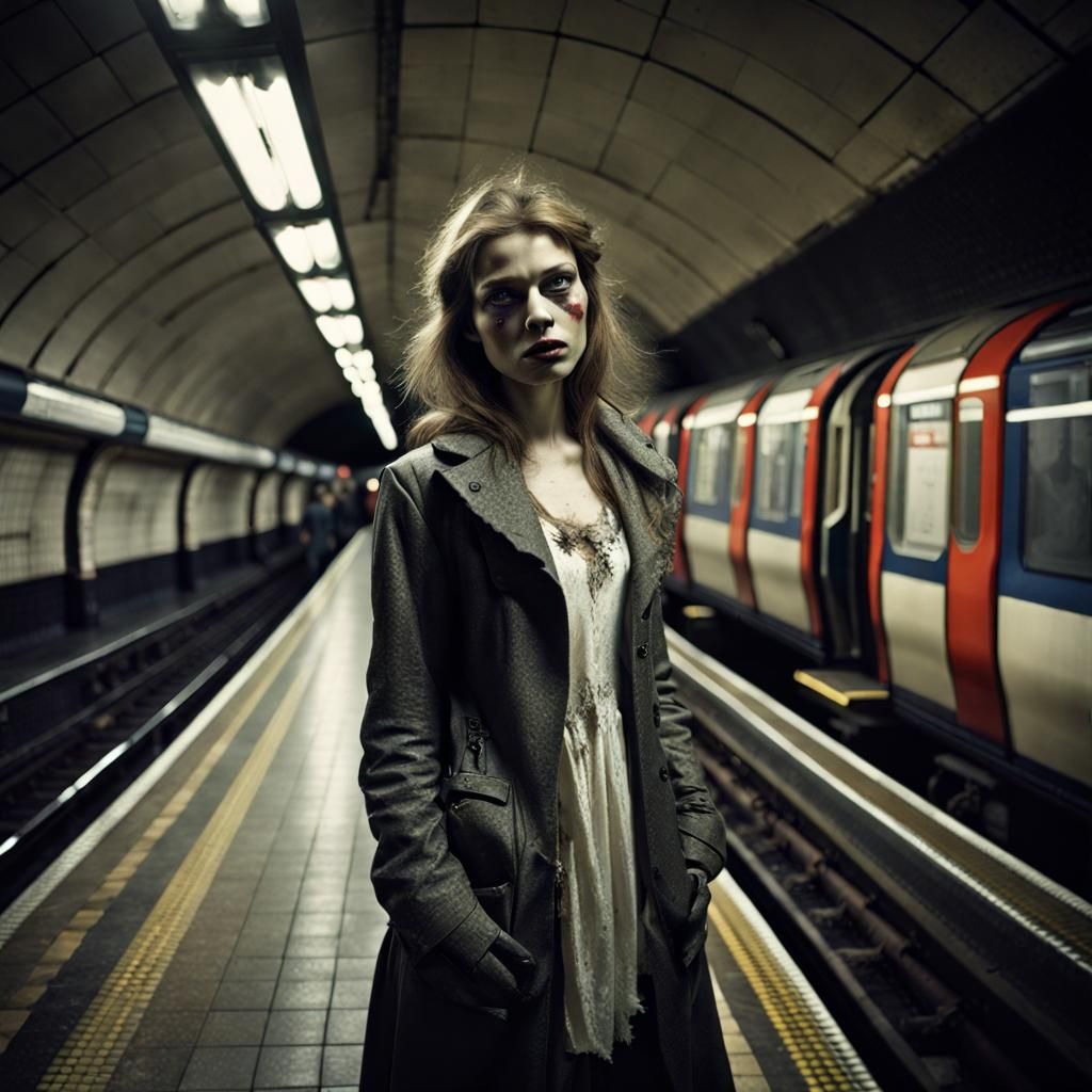 Desolate London Metro: Sinister Beauty in Ruins
