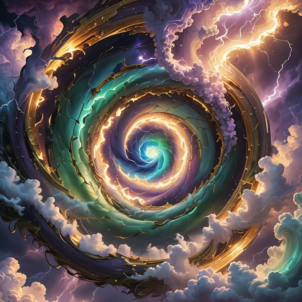 Glowing, Iridescent Portal in Hyper-Realistic Digital Art