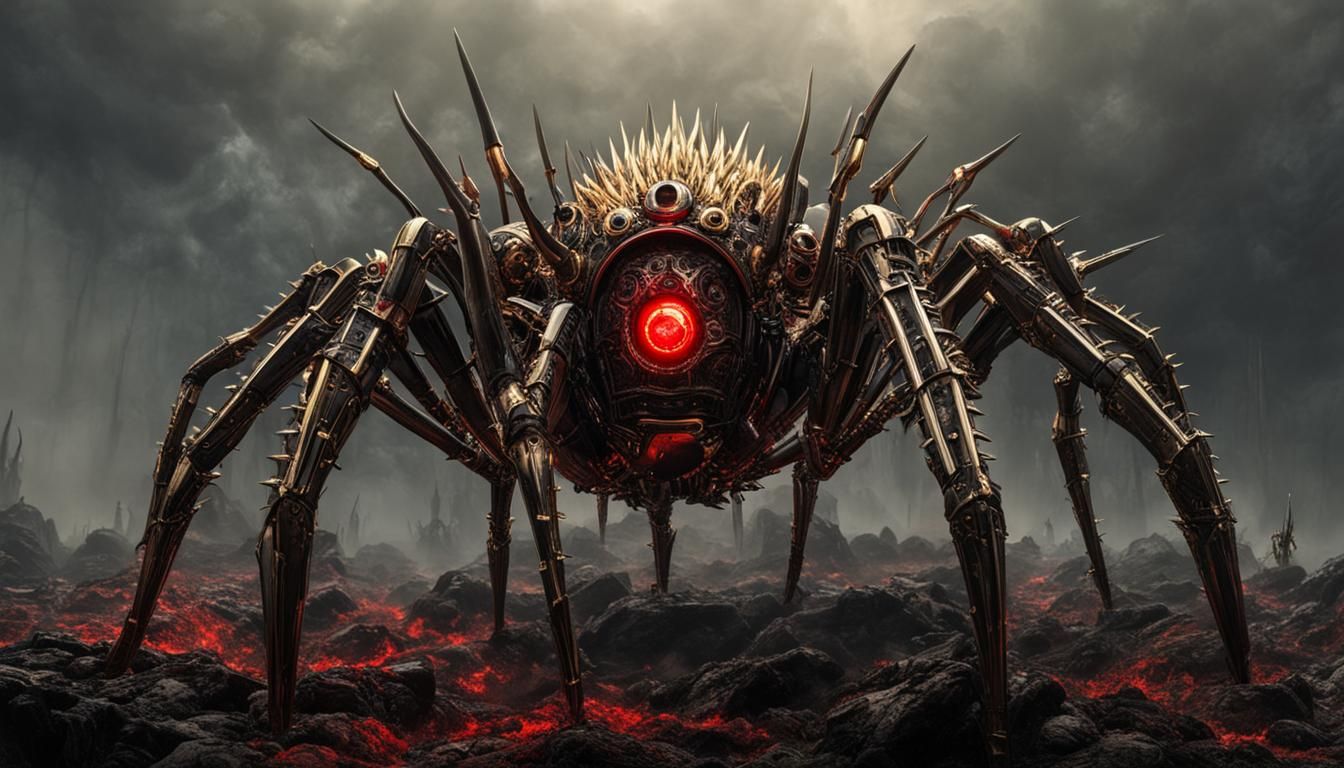 Horrific Steampunk Spider War Machine