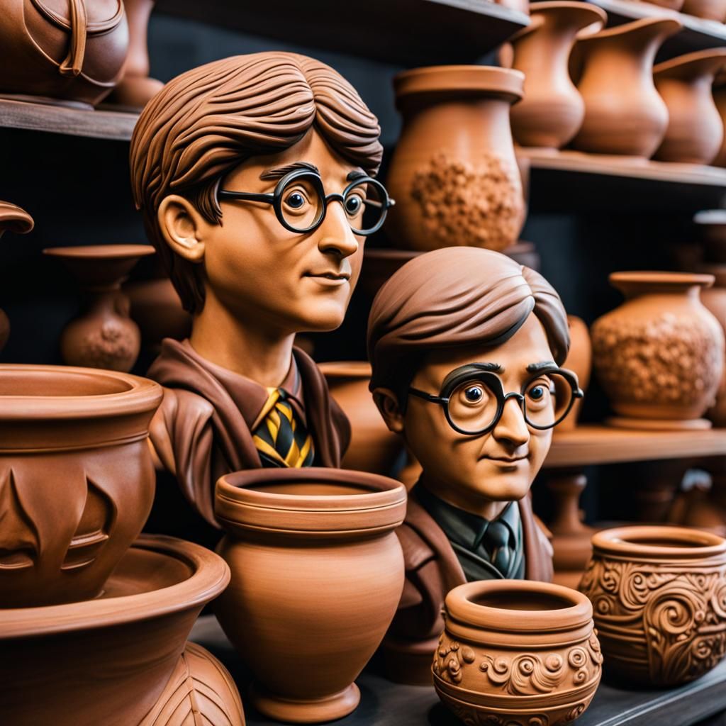 Harry Potter Character in Eccentric Clay Pottery
