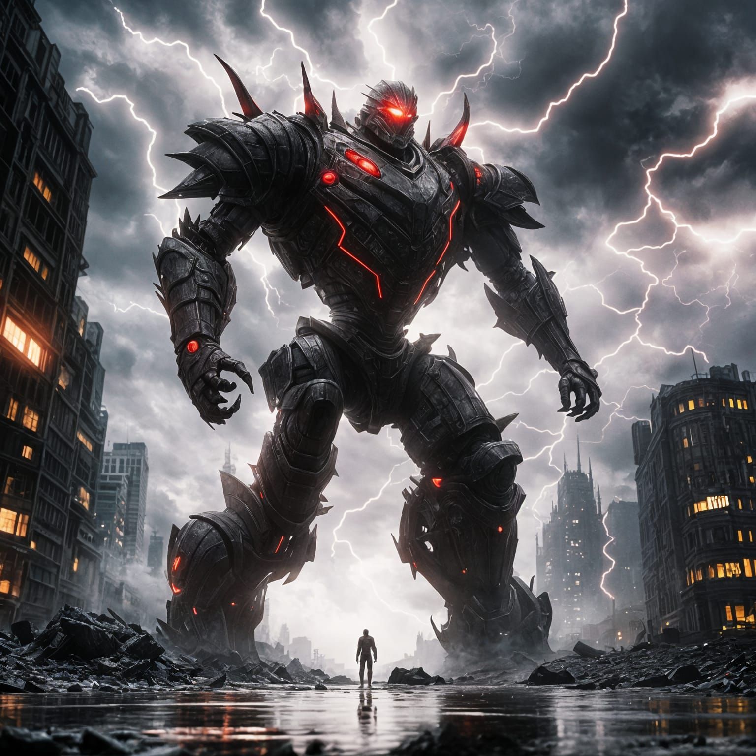 Lord Zedd Roars in Post-Apocalyptic Cityscape