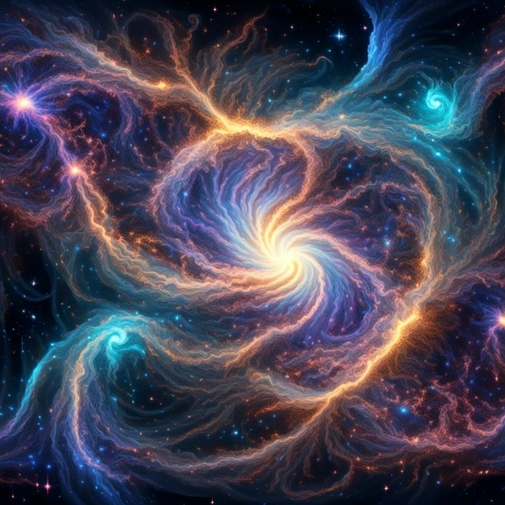 Fantastical Space Lightning Concept Art