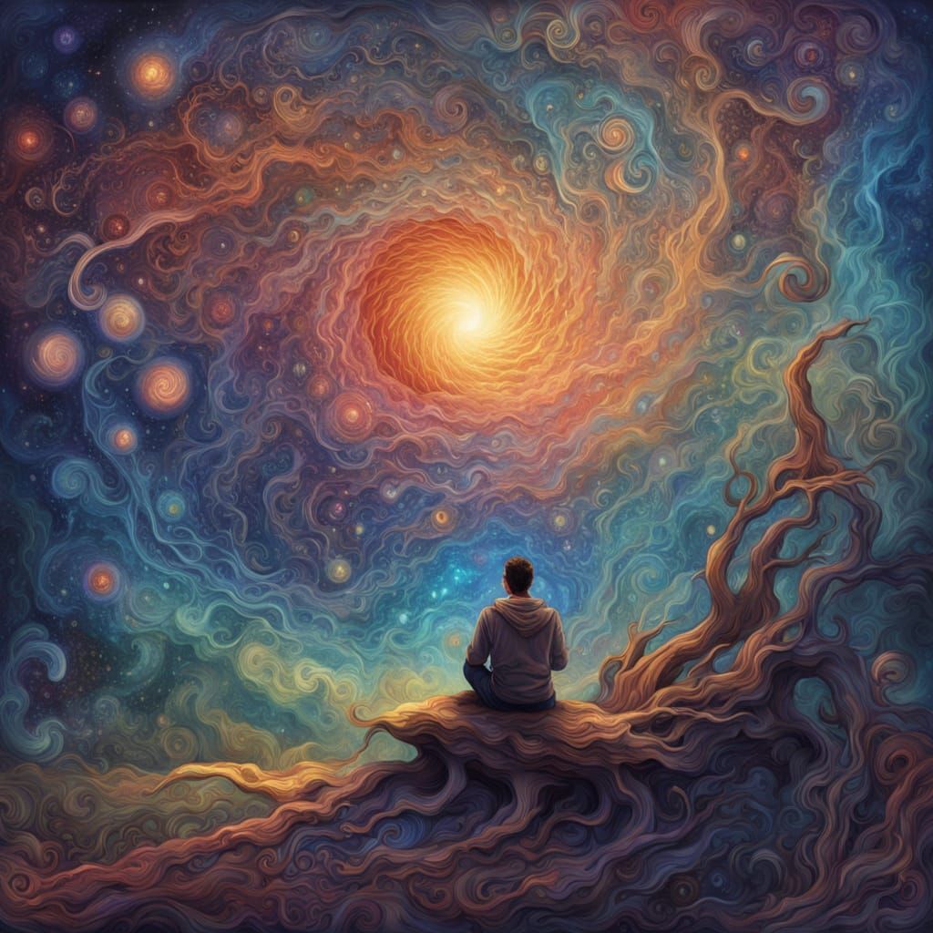 Cosmic Visionary Art of Solitude in Nature