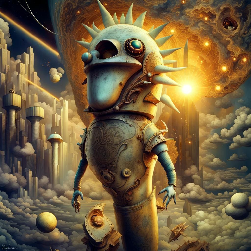 Surreal Space Battle with Ethereal Spaceships in 8K