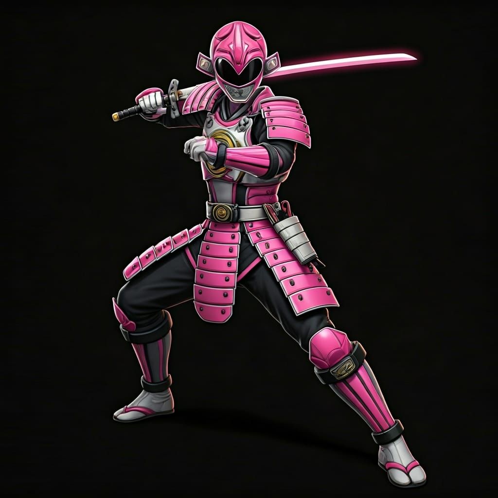 Pink Samurai Power Ranger in Shogun Mode