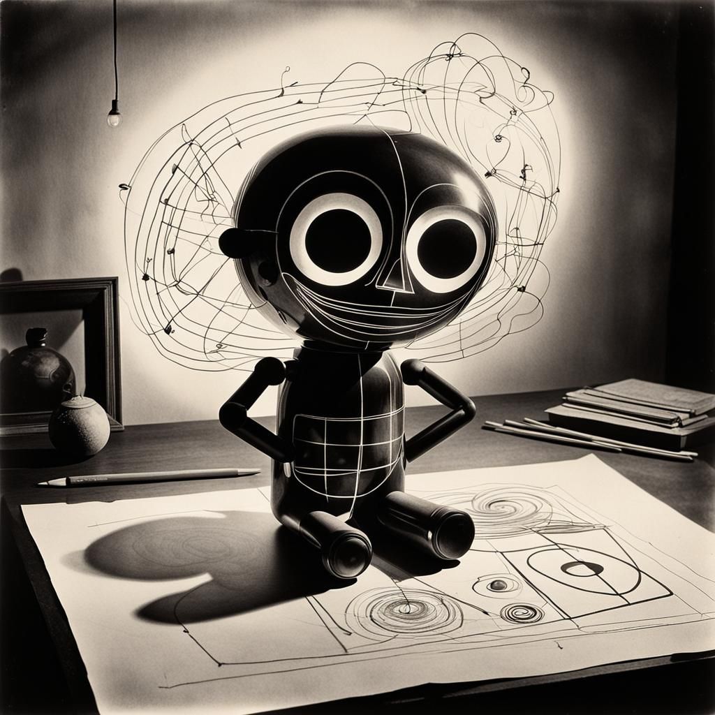 Surreal Kiss in Rayograph Style