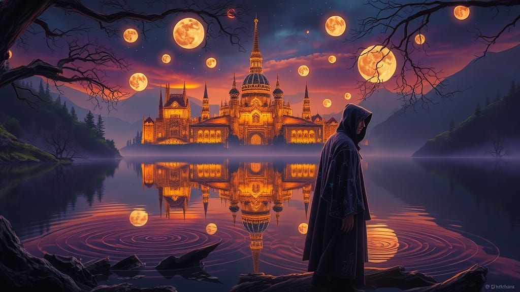 Golden City Beyond Time in Ancient Enchanted Forest