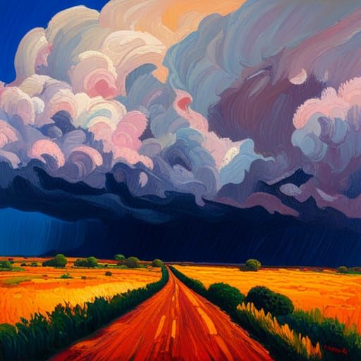 Epic Thundercell Storm Cloud Painting