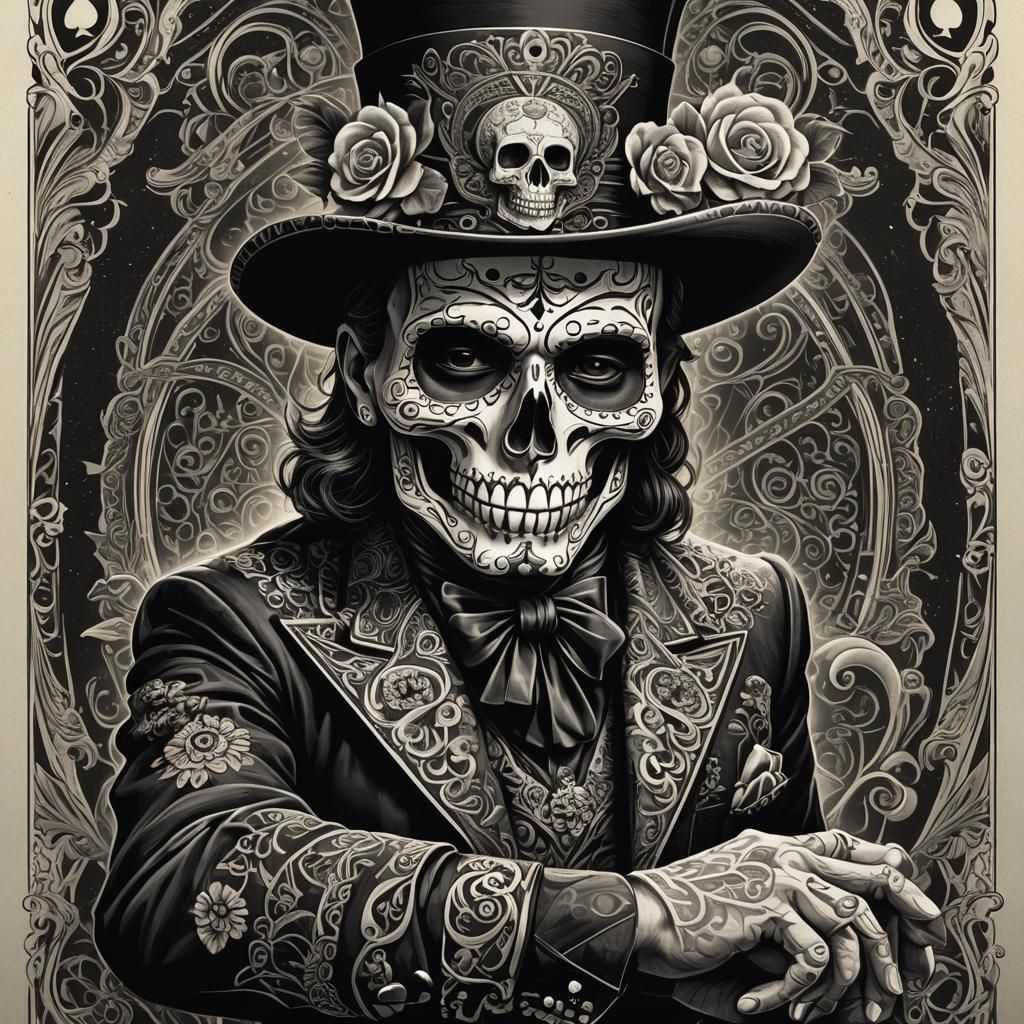 El Pachuco Zoot Suiter Card: Baroque Fantasy Art